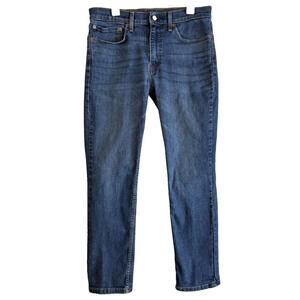 Levis 511 Blue Jeans Mens Size 34 x 32 Slim Straight Fit Cotton Blend Denim